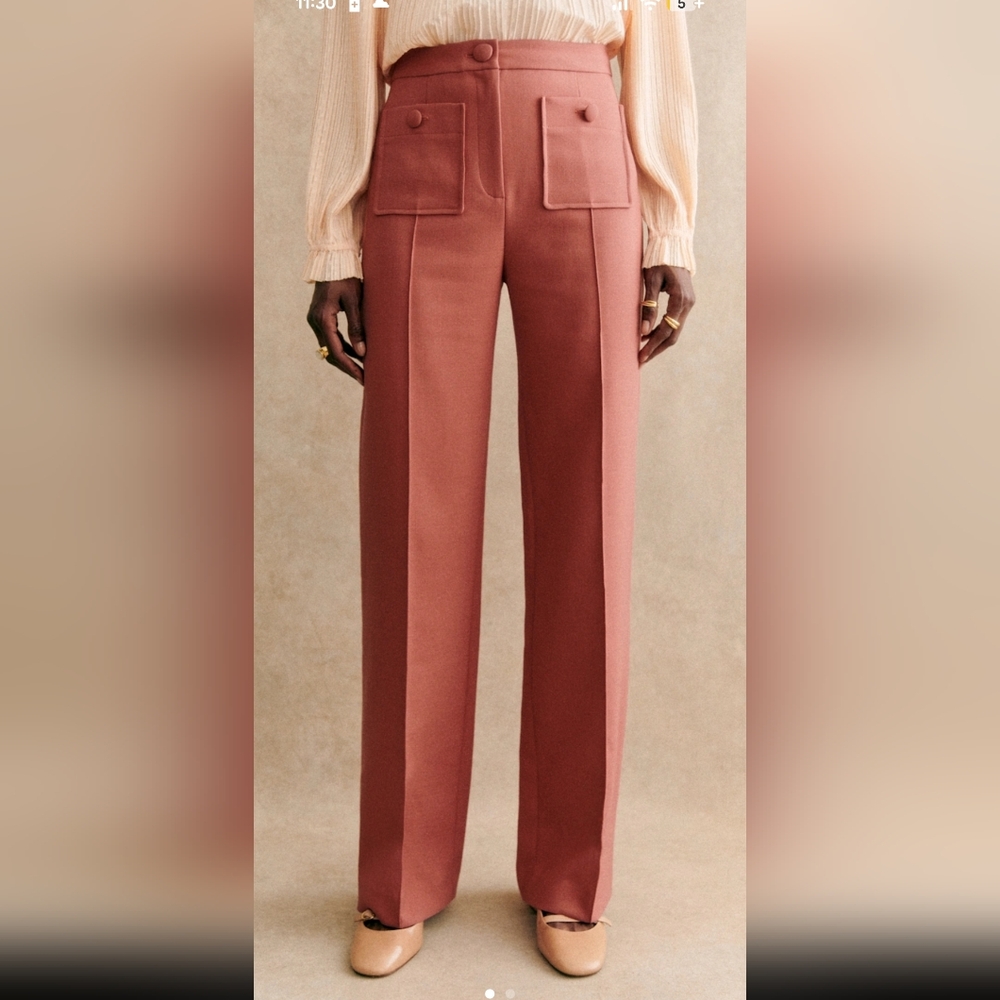 Sezane Dan Trousers, Rosewood, 34